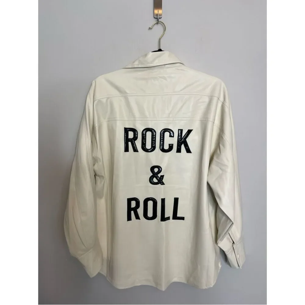 Elan ROCK & ROLL FAUX LEATHER JACKET NWT LARGE - Picture 5 of 7